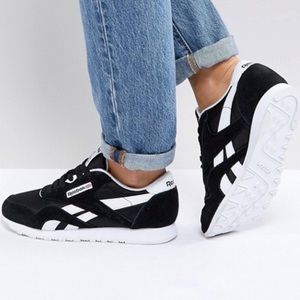 Reebok Classic Nylon Blk/white sneaker 👟